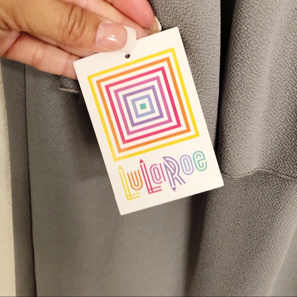 LulaRoe Cici Mermaid Dress Sz S 6-8 Gray - Picture 3 of 8